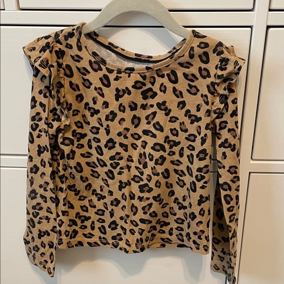 Rachel Zoe Brown Leopard Long Sleeve Tee - Picture 1 of 2